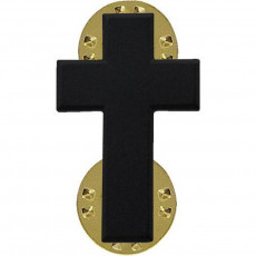 [Vanguard] Army Officer Collar Device: Christian Chaplain - black metal
