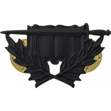[Vanguard] Army Officer Collar Device: Staff Specialist - black metal