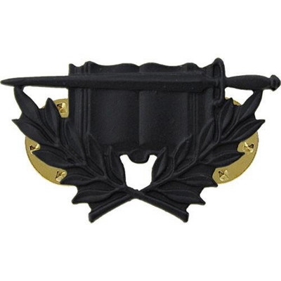 [Vanguard] Army Officer Collar Device: Staff Specialist - black metal