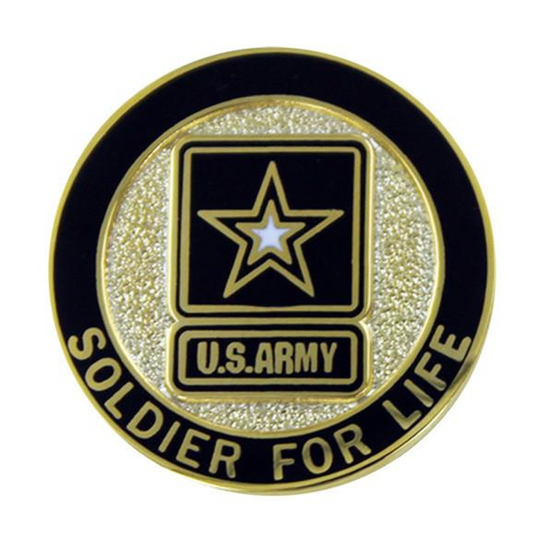 [Vanguard] Army Lapel Pin: Soldier for Life, Veteran
