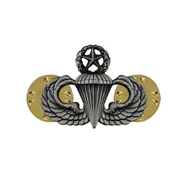 [Vanguard] Army Dress Badge: Master Parachute - miniature, silver oxidized