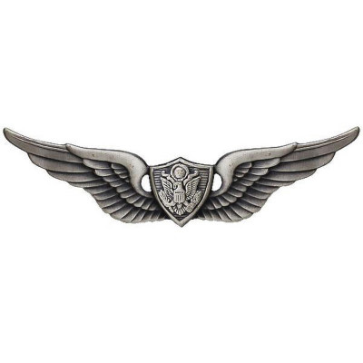 [Vanguard] Army Badge: Aircraft Crewman: Aircrew - regulation size, silver oxidized
