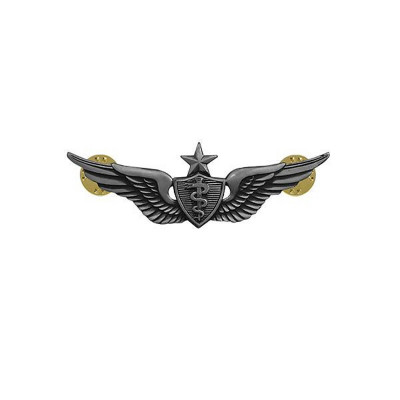 [Vanguard] Army Dress Badge: Senior Flight Surgeon - miniature, silver oxidized