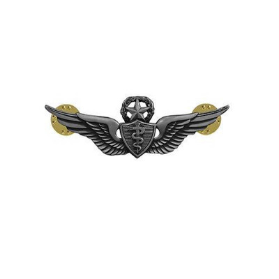 [Vanguard] Army Dress Badge: Master Flight Surgeon - miniature, silver oxidized