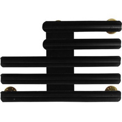 [Vanguard] Ribbon Mounting Bar: Staggered - 13 ribbons 1/8 inch space black metal