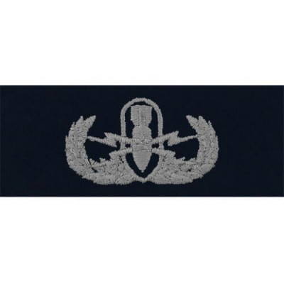 [Vanguard] Navy Embroidered Badge: Explosive Ordnance Disposal: Senior - coverall