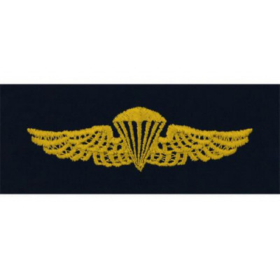 [Vanguard] Navy Embroidered Badge: Parachutist - embroidered on coverall