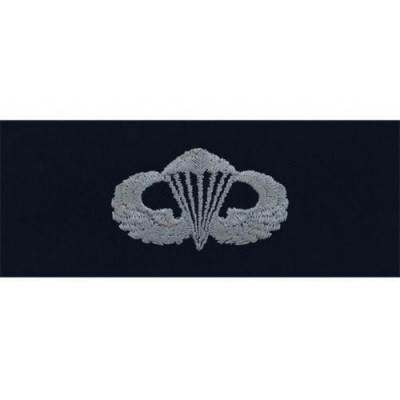 [Vanguard] Navy Embroidered Badge: Parachute Basic - embroidered on coverall