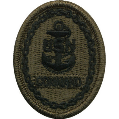 [Vanguard] Navy Embroidered Badge: Command E-7 - Woodland Digital