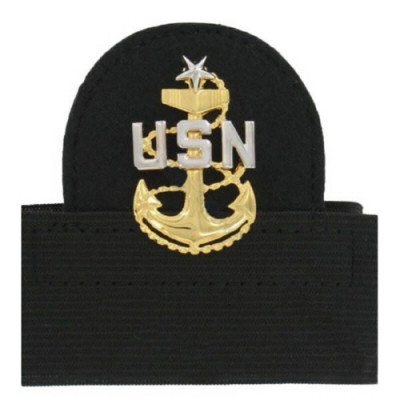 [Vanguard] Navy Cap Device: E8 Chief Petty Officer: Senior - mounted