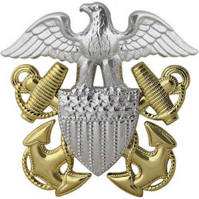 [Vanguard] Navy Cap Device: Officer - regulation size