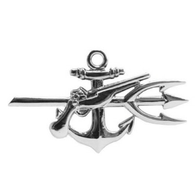 [Vanguard] Navy Ball Cap Device: Mirror Finish Special Warfare Operator