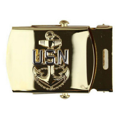 [Vanguard] Navy Belt Buckle: E7 Chief Petty Officer - gold