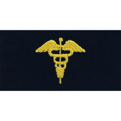 [Vanguard] Navy Embroidered Collar Device: Physician Assistant - coverall