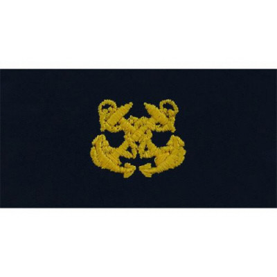 [Vanguard] Navy Embroidered Collar Device: Boatswain - embroidered on coverall