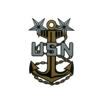 [Vanguard] Navy Construction Hat Decal: E9 Chief Petty Officer: Master