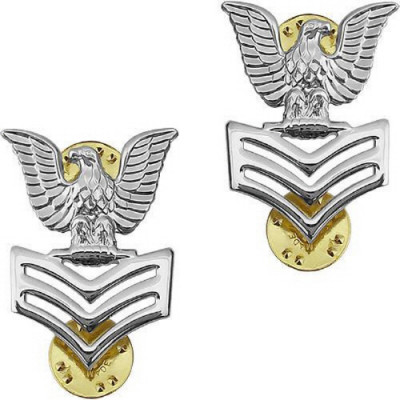 [Vanguard] Navy Metal Coat Epaulet Device: E6 Petty Officer