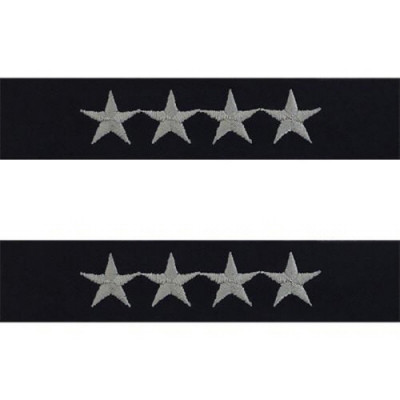 [Vanguard] Navy Embroidered Collar Device: Admiral - embroidered on coverall