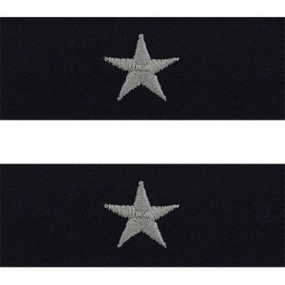 [Vanguard] Navy Embroidered Collar Device: Rear Admiral Lower - coverall
