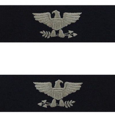 [Vanguard] Navy Embroidered Collar Device: Captain - embroidered on coverall