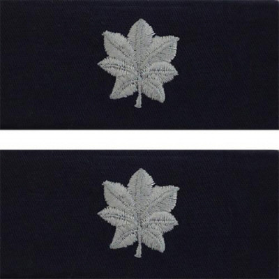 [Vanguard] Navy Embroidered Collar Device: Commander - embroidered on coverall