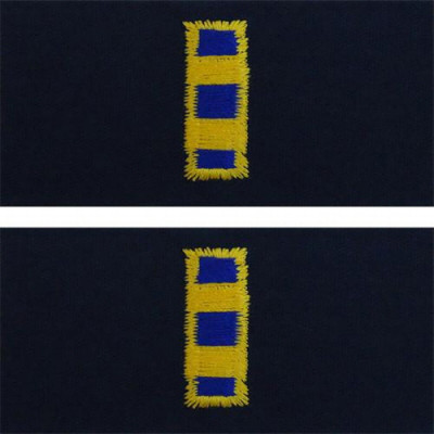 [Vanguard] Navy Embroidered Collar Device: Warrant Officer 2 - coverall