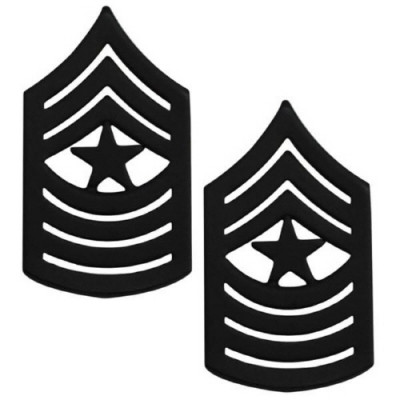 [Vanguard] Marine Corps Chevron: Sergeant Major - black metal, solid brass